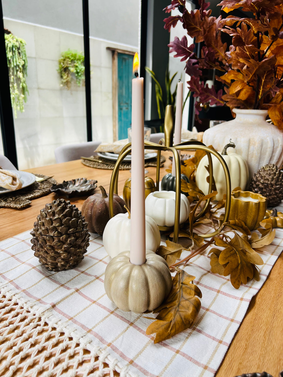 Portavela Calabaza Ocre