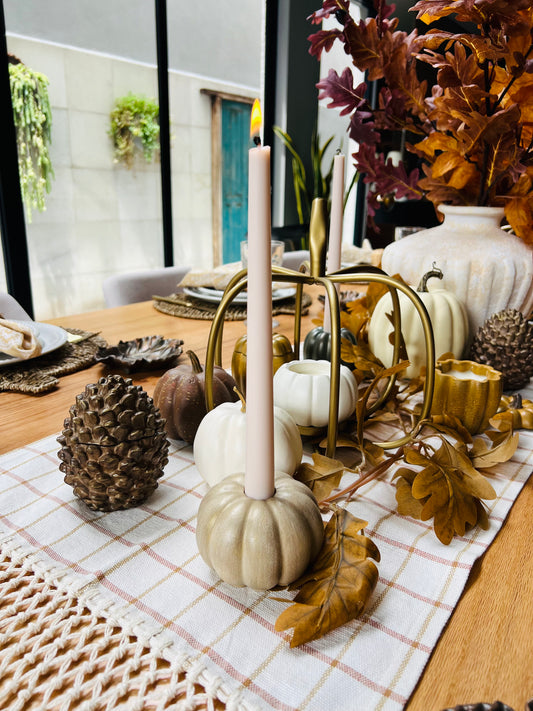 Portavela Calabaza Ocre